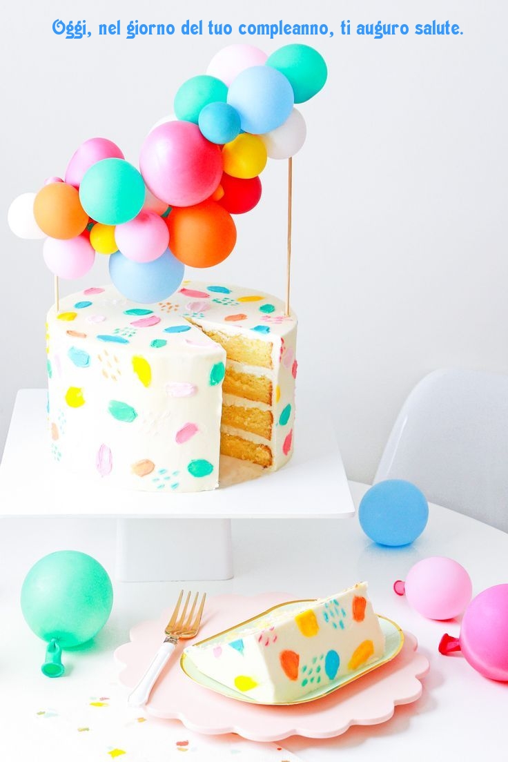 Oggi, nel giorno del tuo compleanno, ti auguro salute.