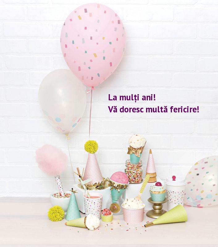 La mulți ani! Vă doresc multă fericire!