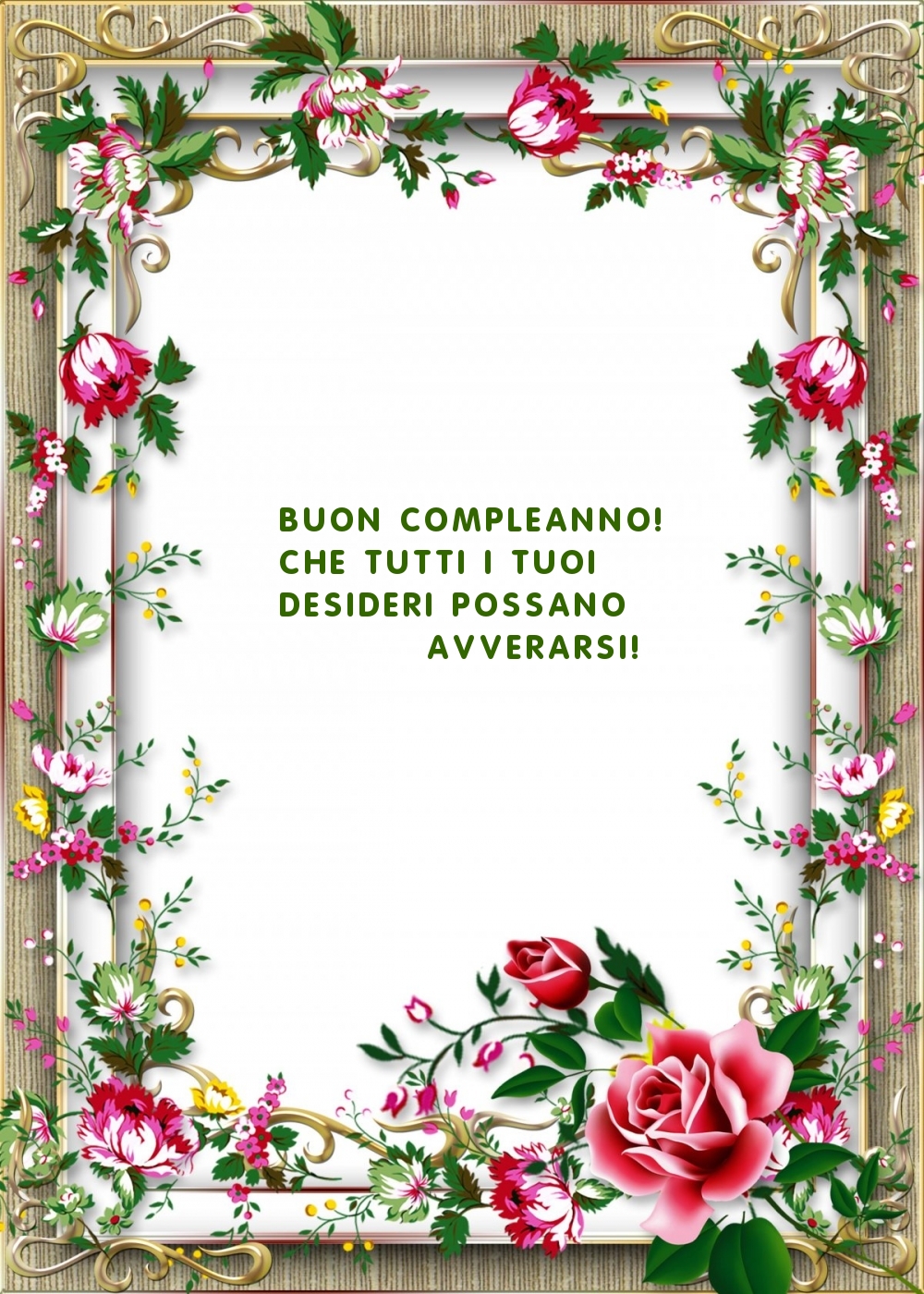 Buon compleanno! Che tutti i tuoi desideri possano avverarsi!
