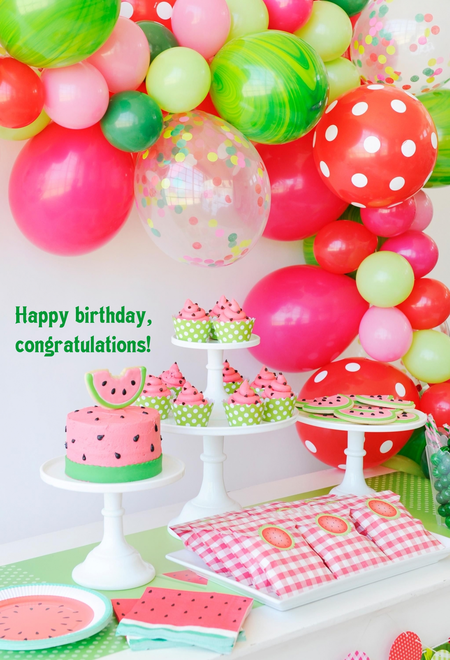 Happy birthday, congratulations!