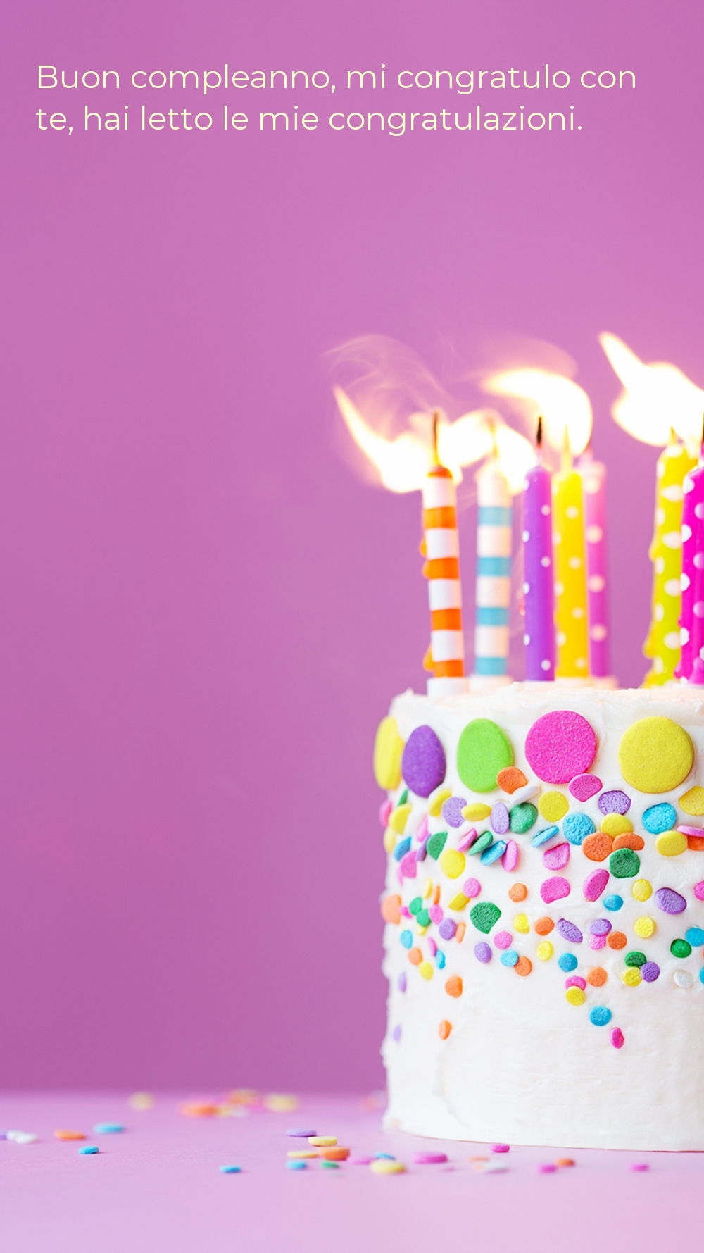Buon compleanno, mi congratulo con 