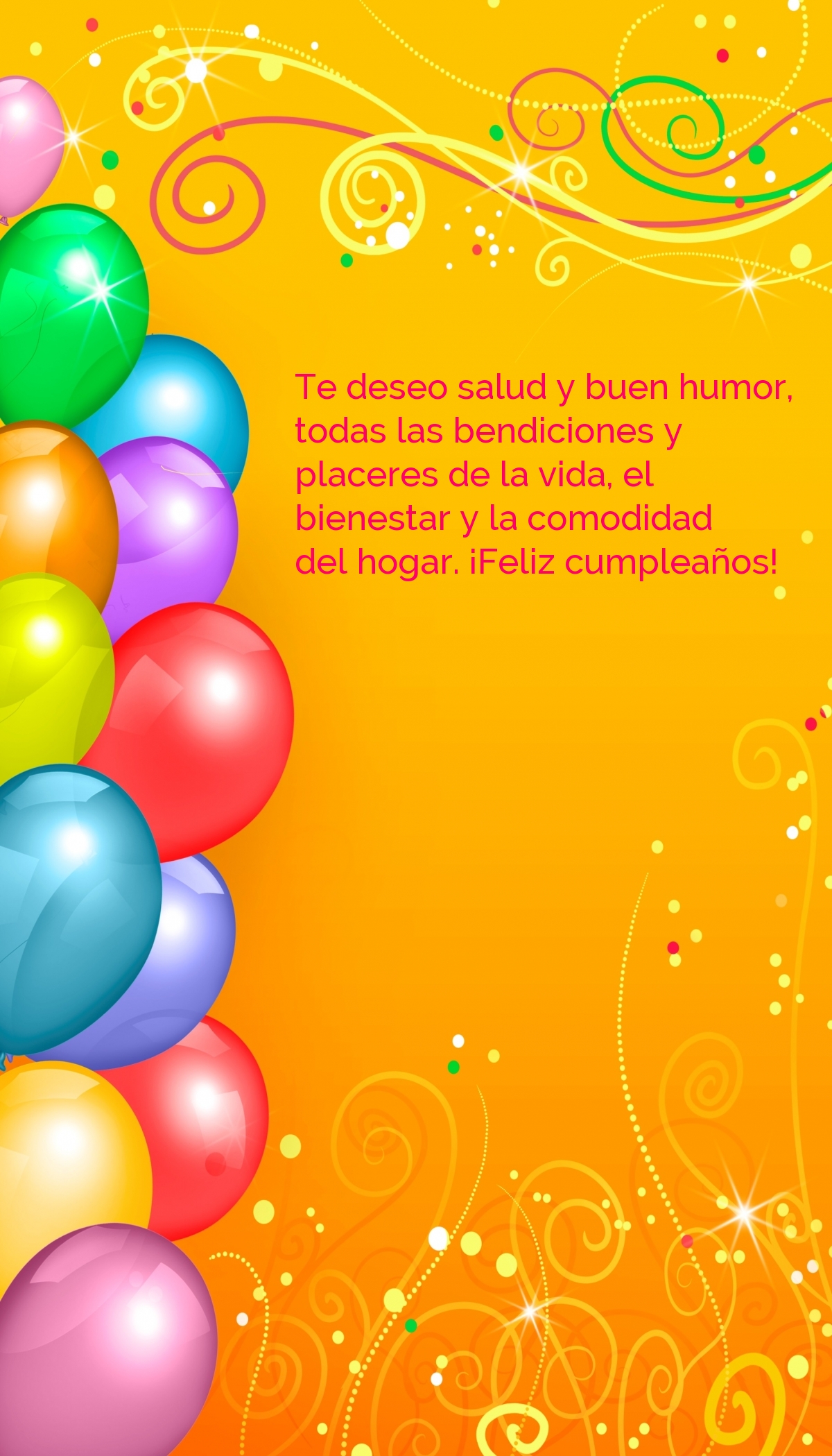 Te deseo salud y buen humor