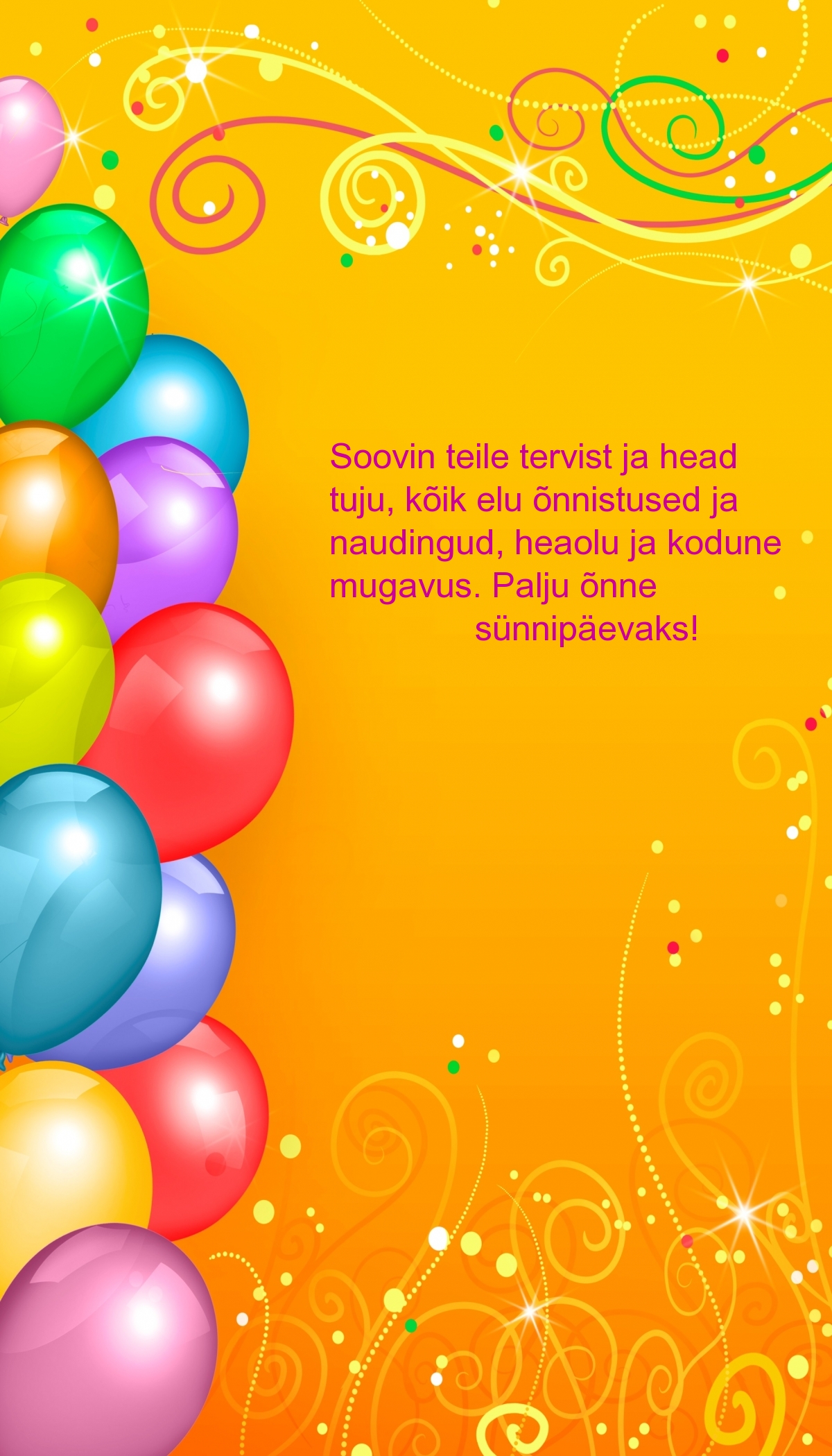 Palju õnne sünnipäevaks!