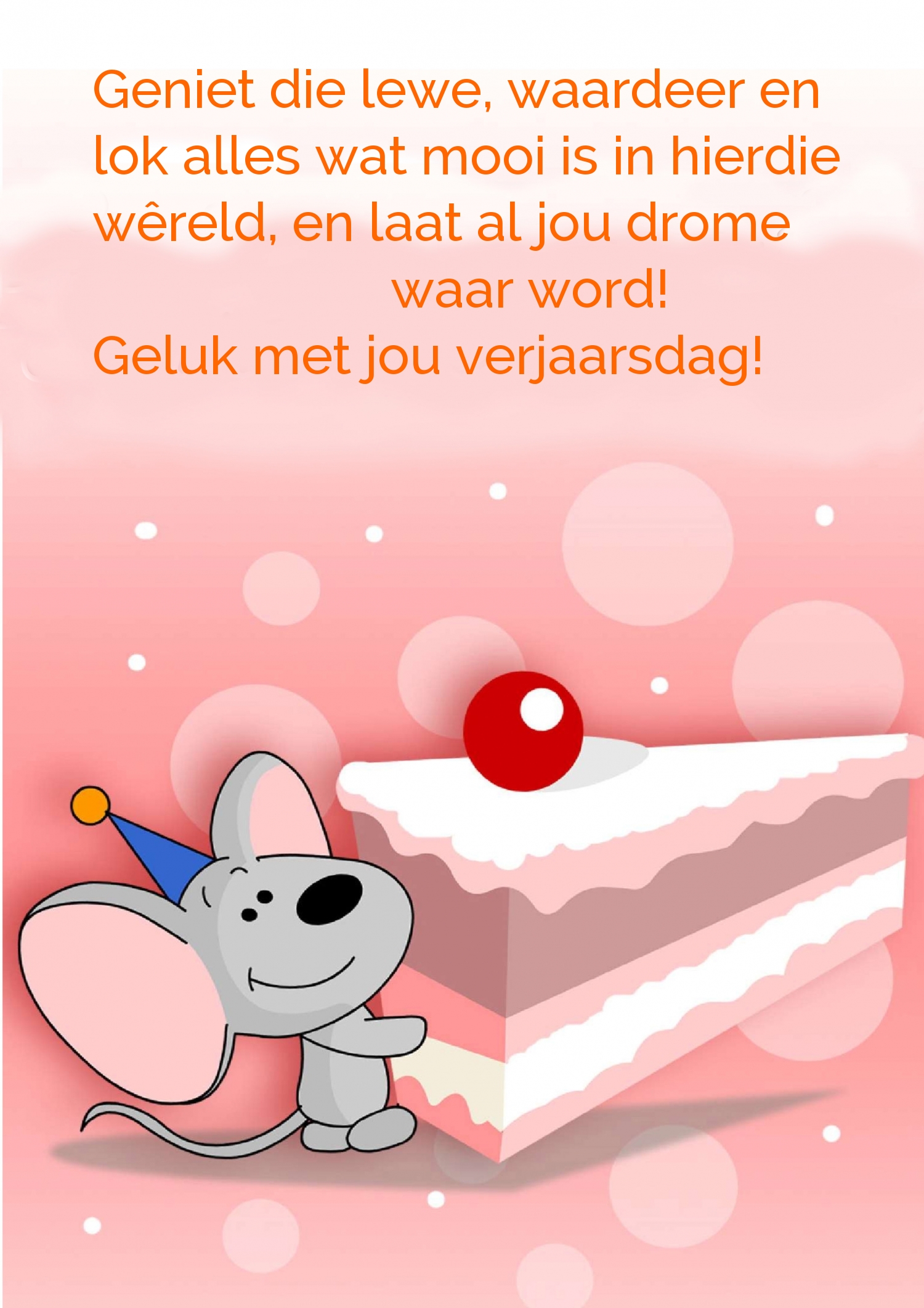Geluk met jou verjaarsdag!