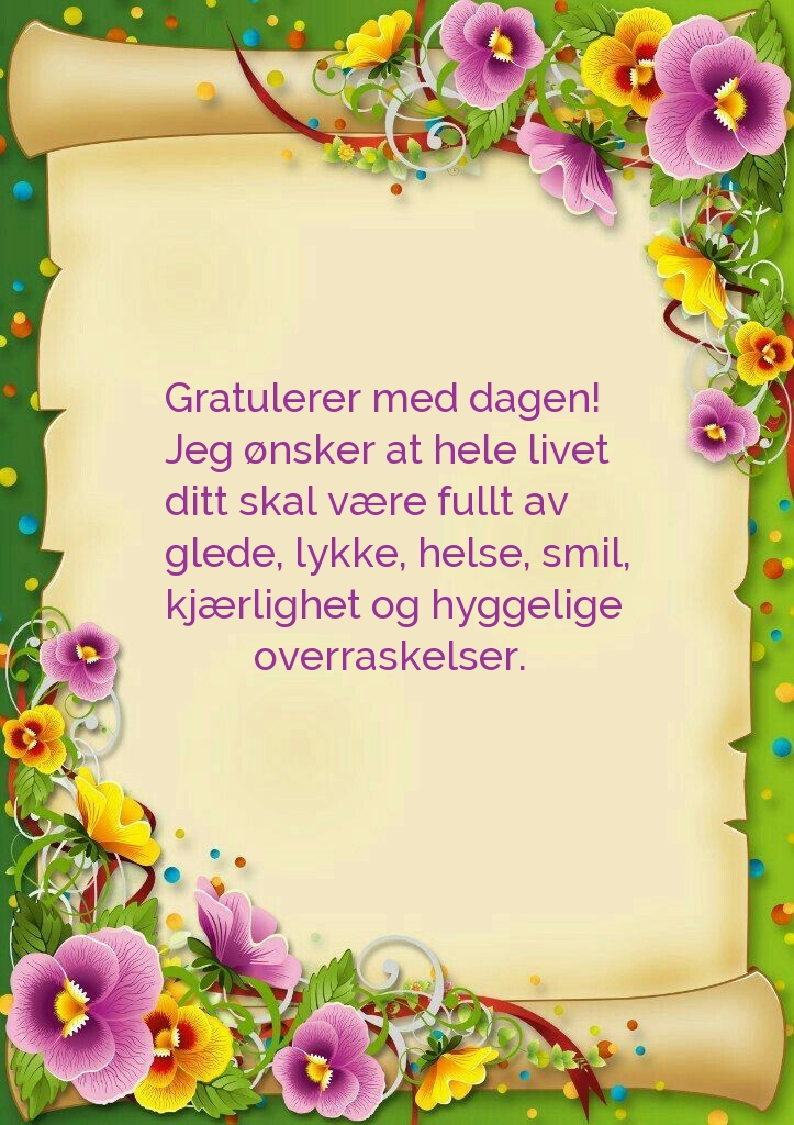 Gratulerer med dagen! 