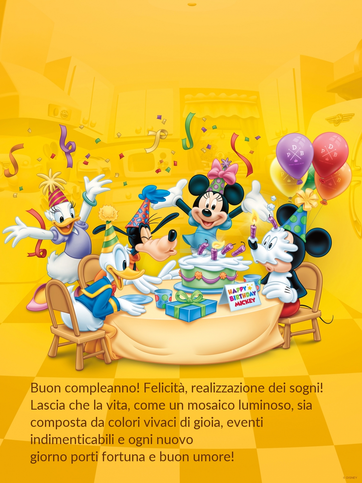 Buon compleanno! Felicità, realizzazione dei sogni!