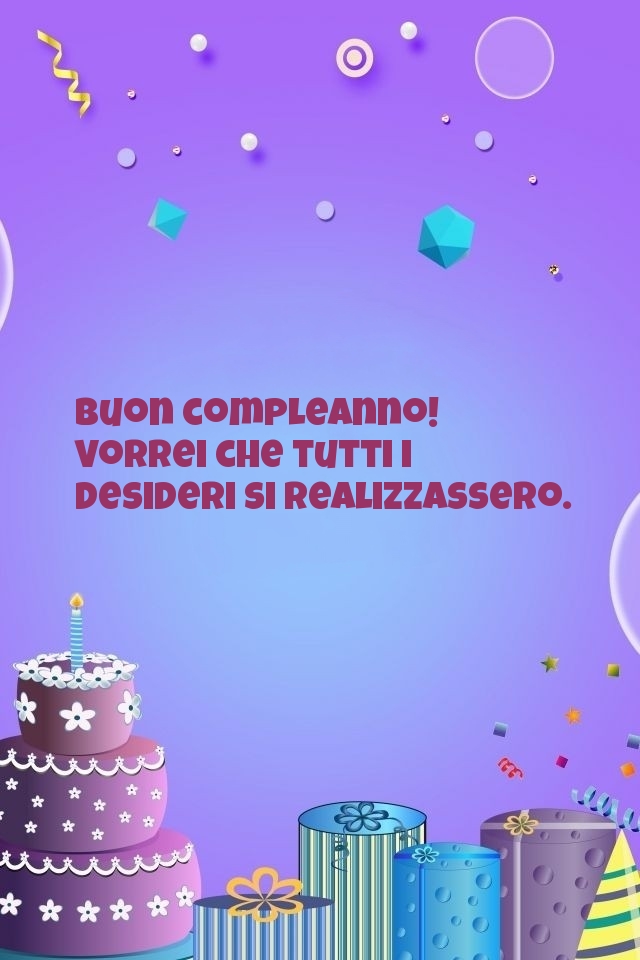 Buon compleanno! Vorrei che tutti i desideri