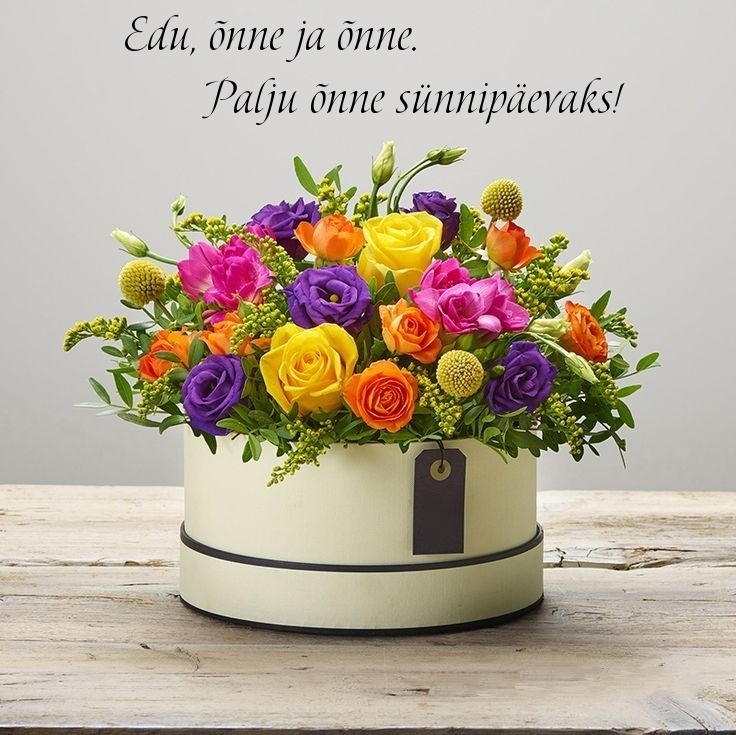 Edu, õnne ja õnne. Palju õnne sünnipäevaks!