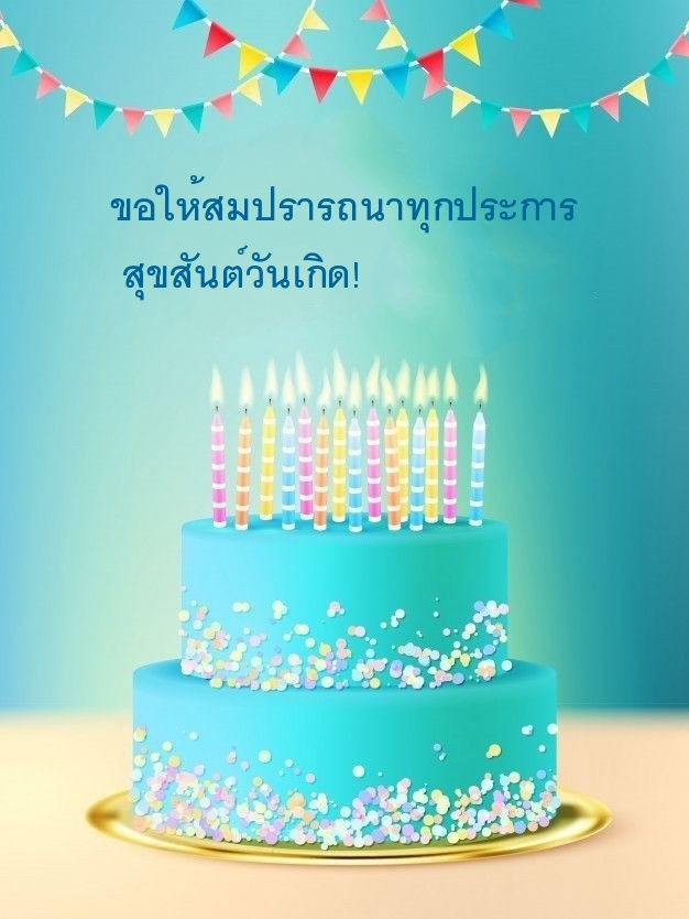 ขอให้สมปรารถนาทุกประการ สุขสันต์วันเกิด!
