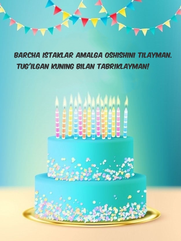 Barcha istaklar amalga oshishini tilayman.