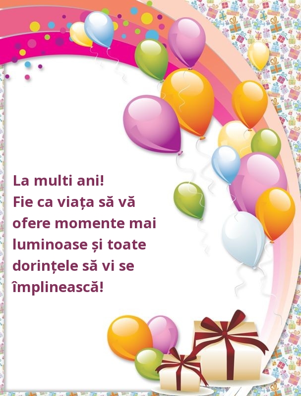 La multi ani! Fie ca viața să vă 