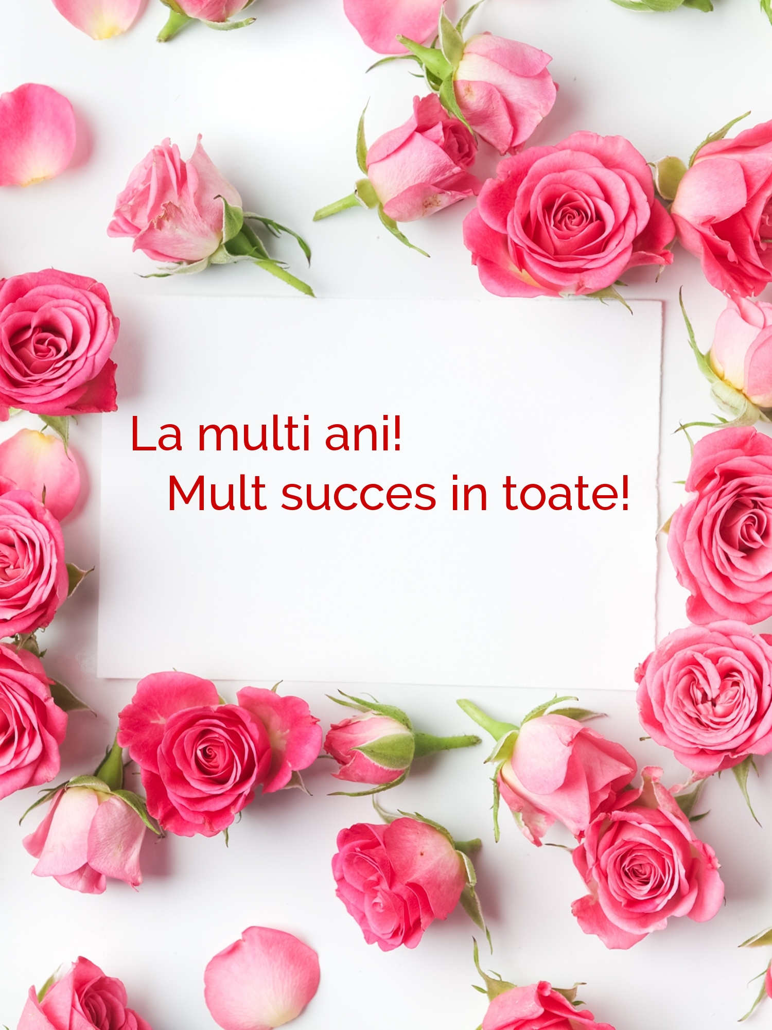 La multi ani! Mult succes in toate!