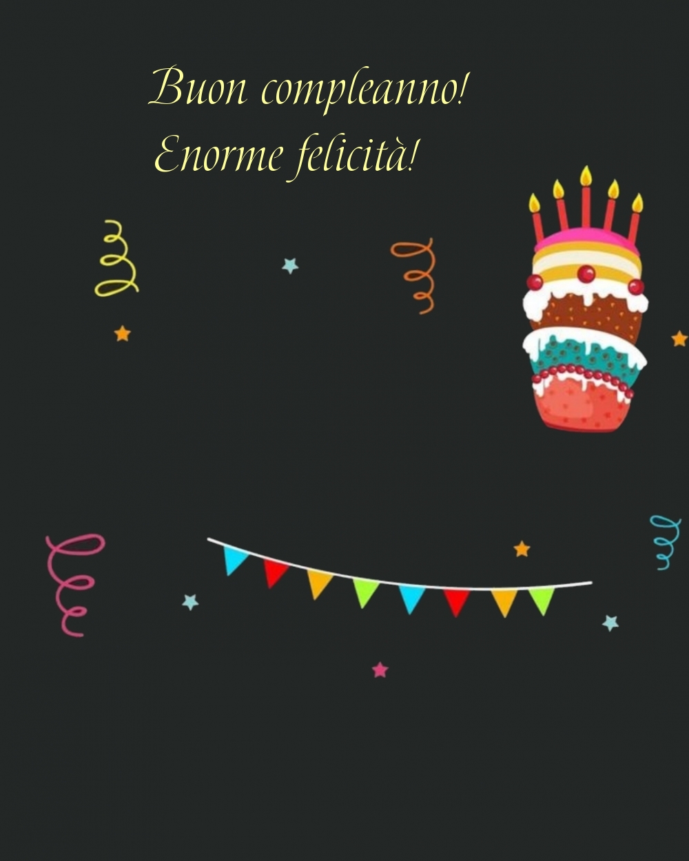 Buon compleanno! Enorme felicità!