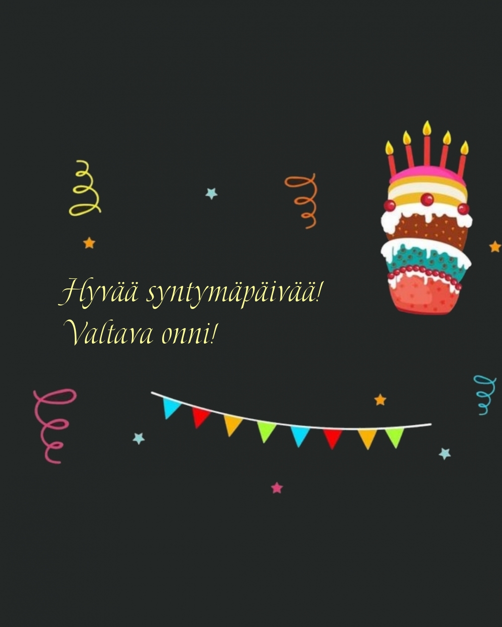 Hyvää syntymäpäivää! Valtava onni!