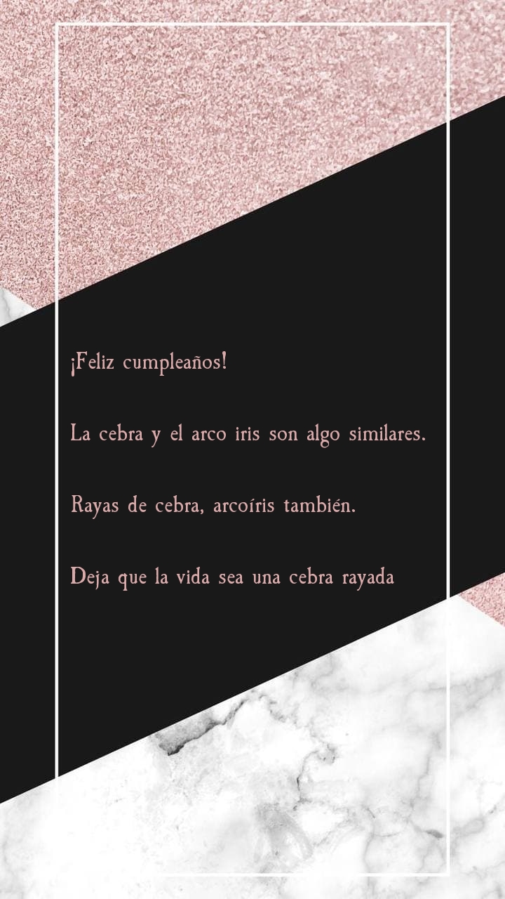 ¡Feliz cumpleaños! La cebra y el arco iris son algo similares