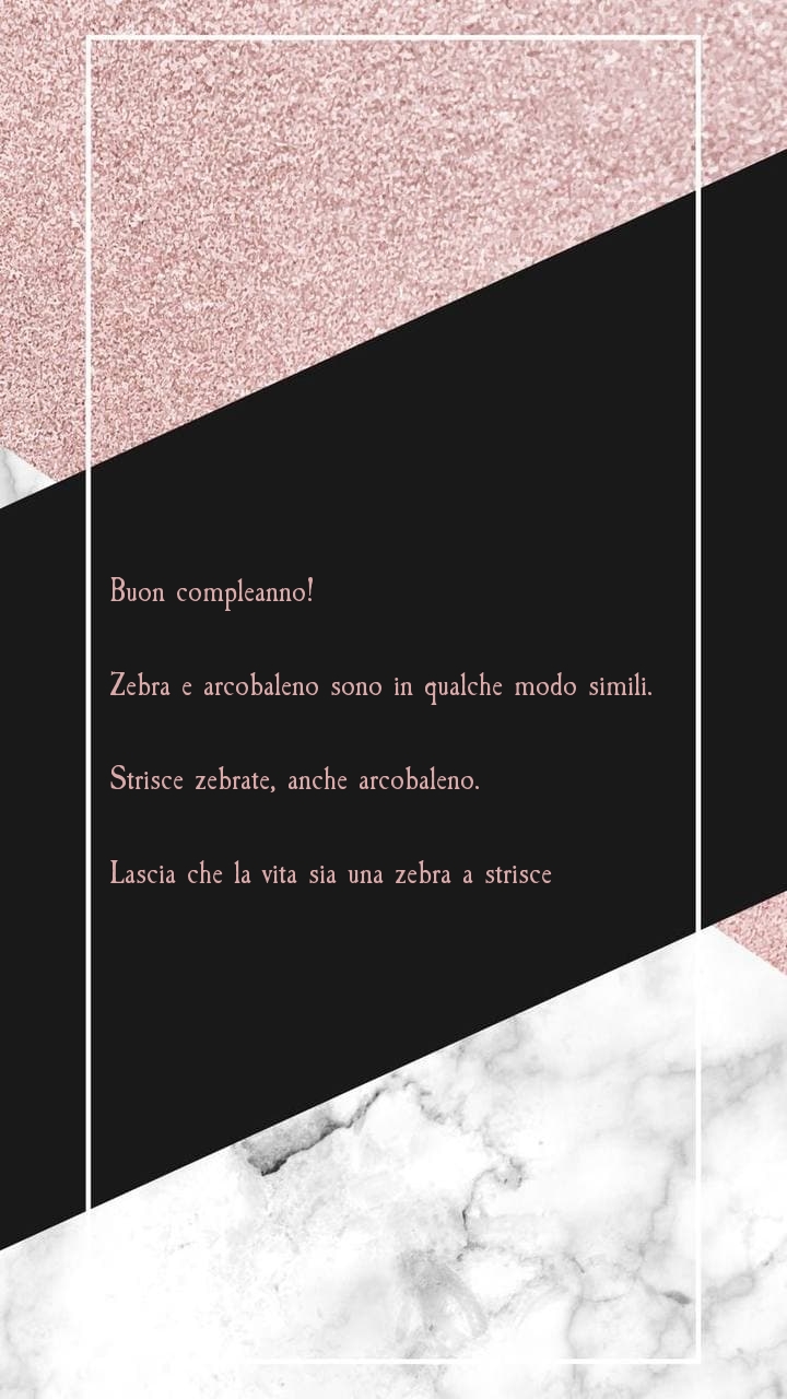 Buon compleanno! Zebra e arcobaleno sono in qualche modo simili.