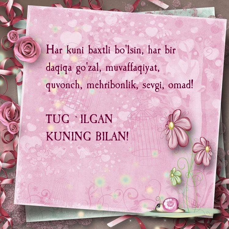 Tug `ilgan kuning bilan! Har kuni baxtli bo