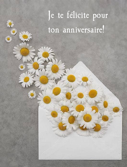 Je te félicite pour ton anniversaire!