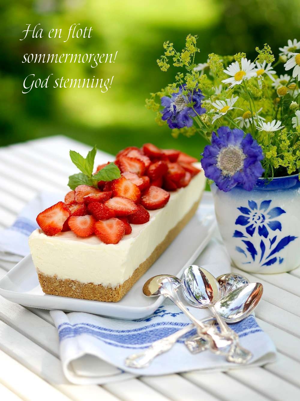 Ha en flott sommermorgen! God stemning!