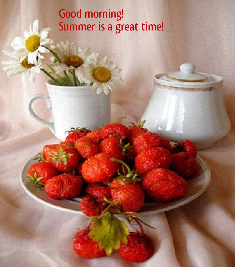 Good morning! Summer is a great time!