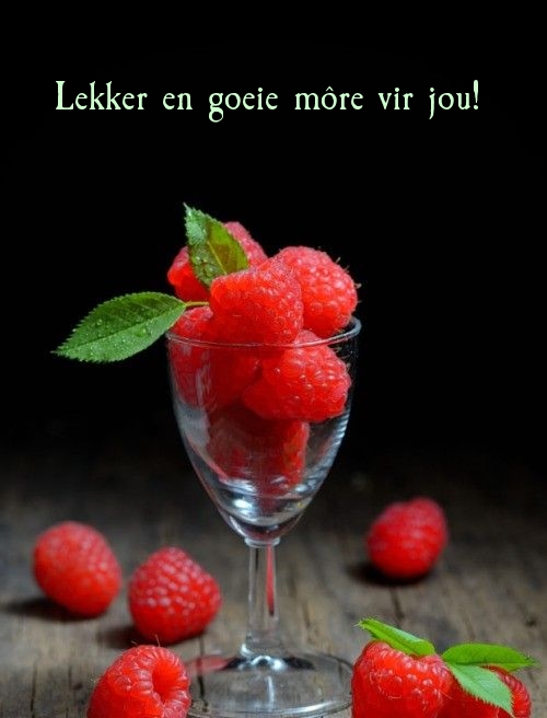 Lekker en goeie môre vir jou!