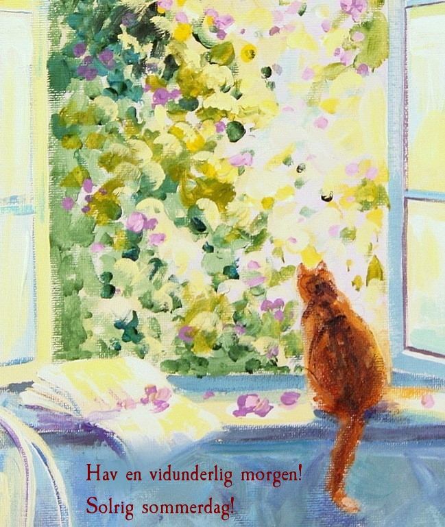 Hav en vidunderlig morgen! Solrig sommerdag!