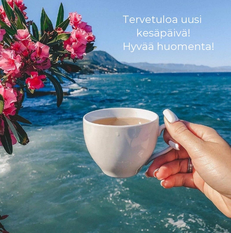 Tervetuloa uusi kesäpäivä! Hyvää huomenta!