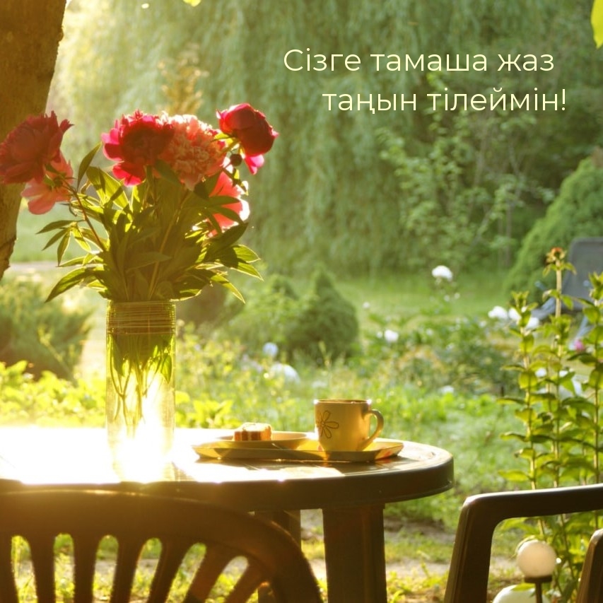 Сізге тамаша жаз таңын тілеймін!