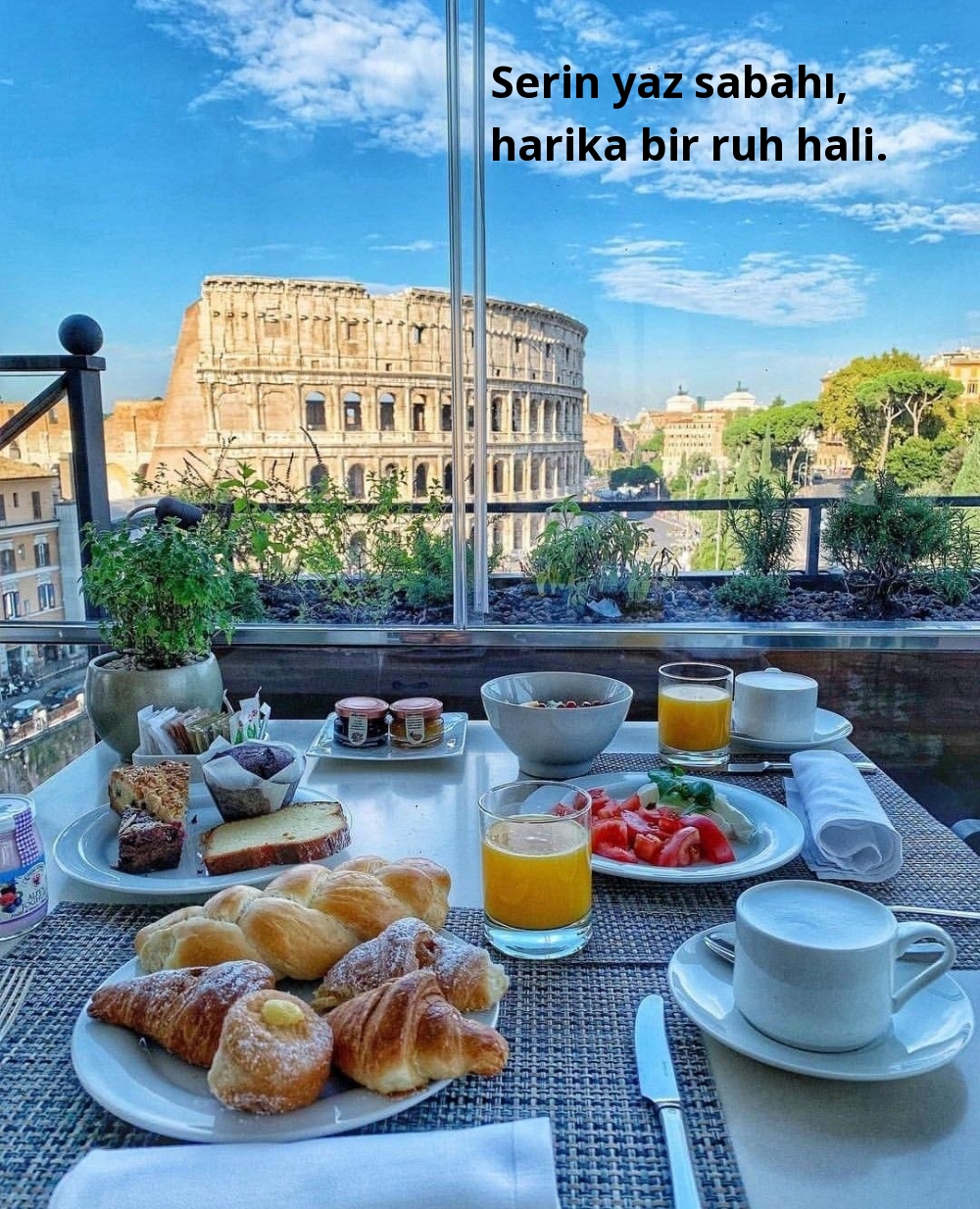 Serin yaz sabahı, harika bir ruh hali.