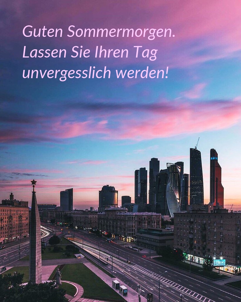Guten Sommermorgen. Lassen Sie Ihren Tag unvergesslich werden!