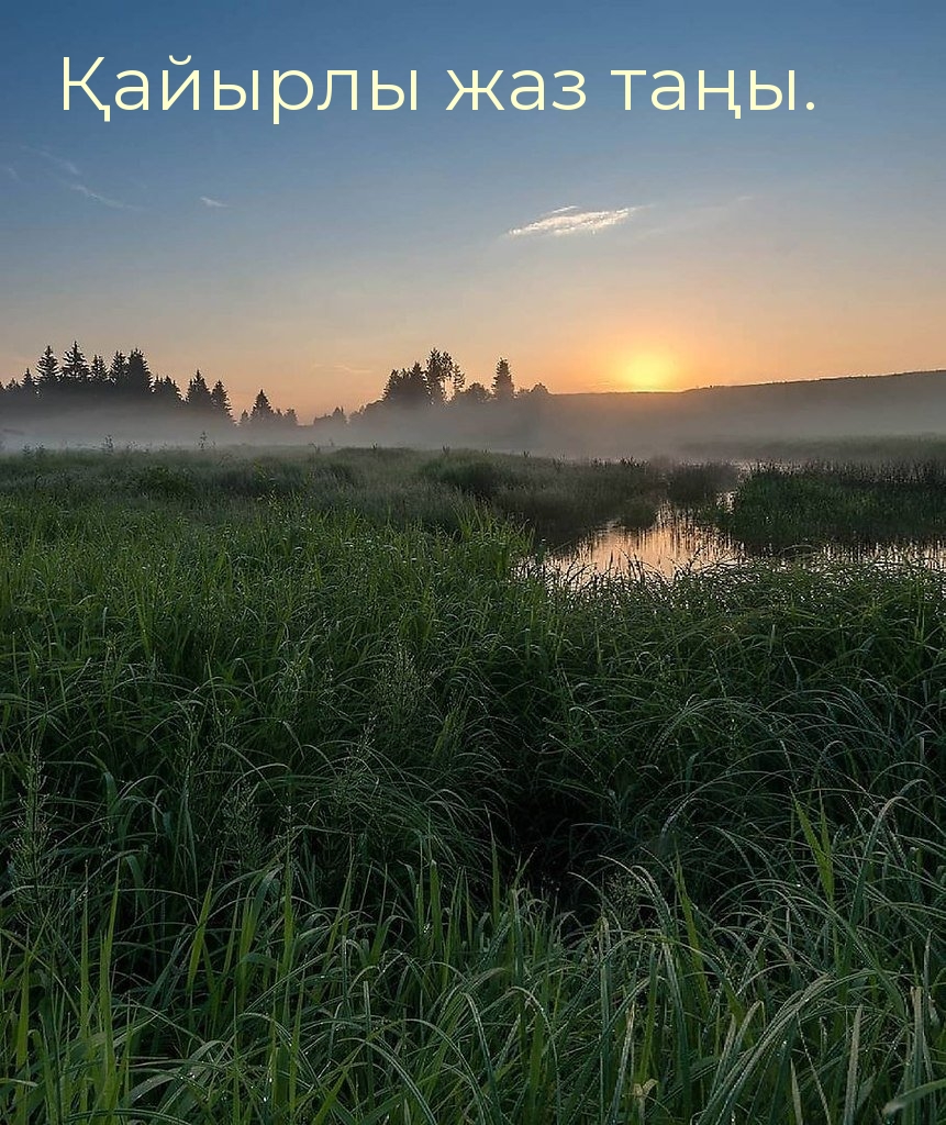 Қайырлы жаз таңы.