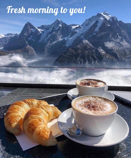 Fresh morning to you!