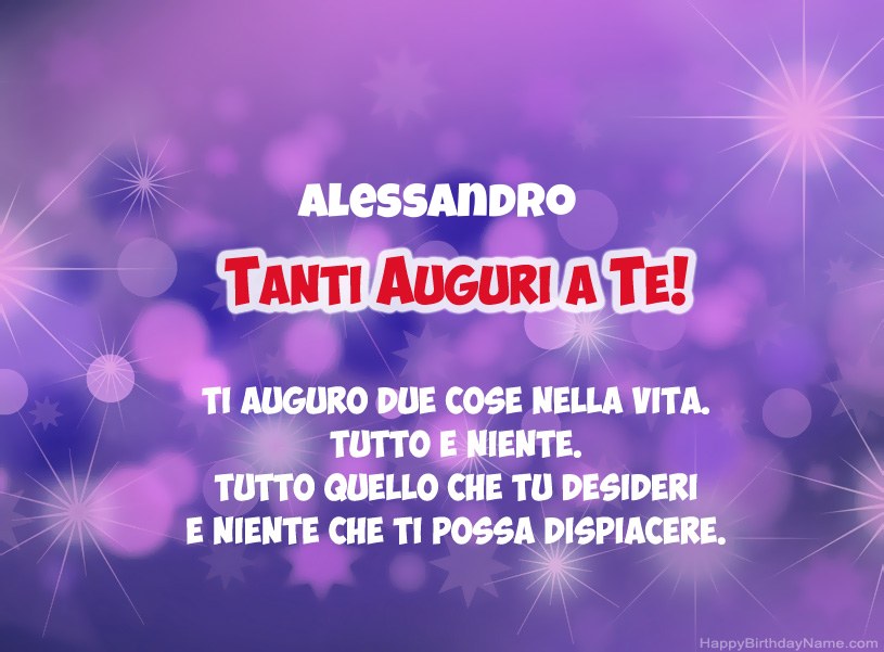 Belle immagini per il buon compleanno di Alessandro