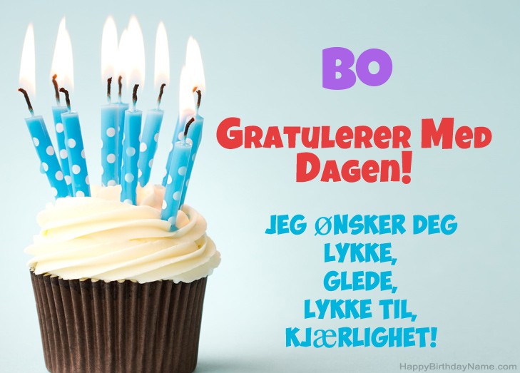 Gratulerer med fødselsdagen Bo, vakre bilder