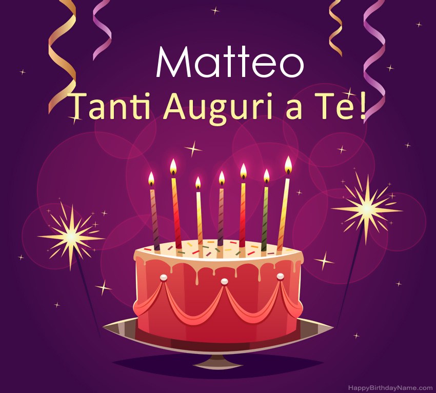 Divertenti saluti per le foto di Happy Birthday Matteo