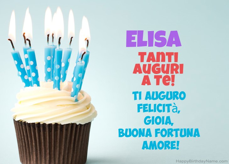 Congratulazioni per il buon compleanno di Elisa Congratulazioni per il buon compleanno di Elisa