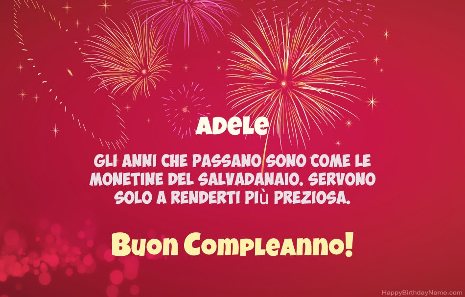 Buon compleanno Adele, bellissime poesie