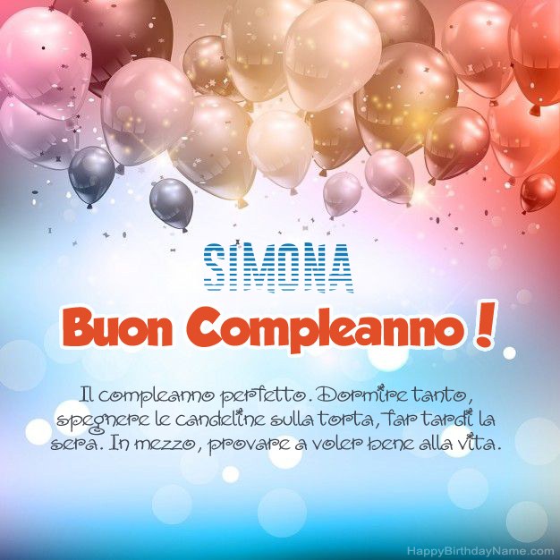 Poesie per il compleanno di Simona