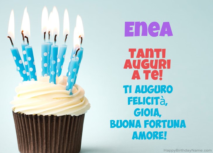 Congratulazioni per il buon compleanno di Enea
