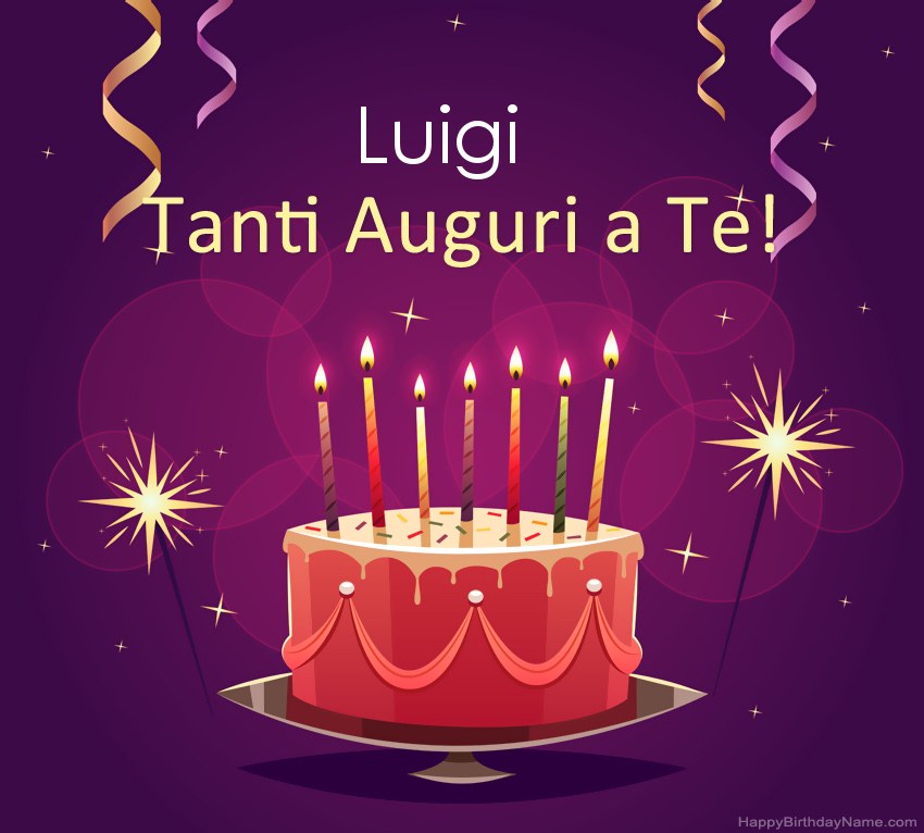 Divertenti saluti per le foto di Happy Birthday Luigi