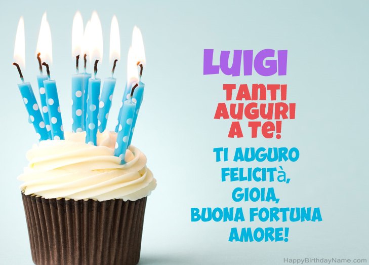 Congratulazioni per il buon compleanno di Luigi