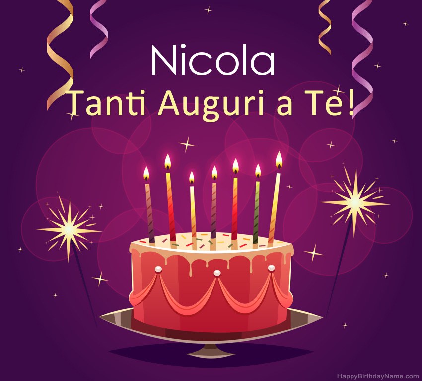 Divertenti saluti per le foto di Happy Birthday Nicola