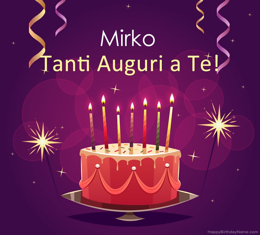 Divertenti saluti per le foto di Happy Birthday Mirko