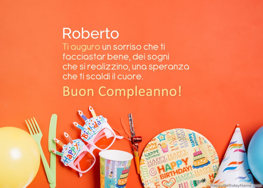 Auguri di buon compleanno per Roberto