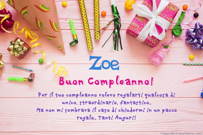 Scarica Happy Birthday card Zoe gratis