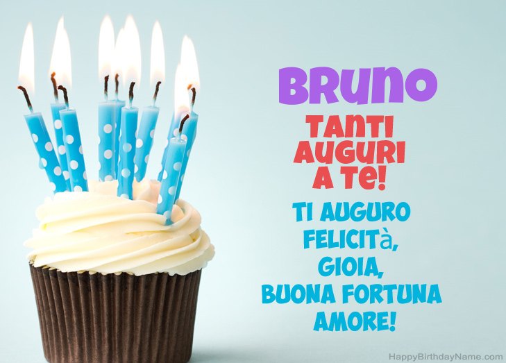 Congratulazioni per il buon compleanno di Bruno