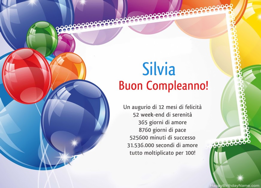 Buon compleanno Silvia! Buon compleanno Silvia!