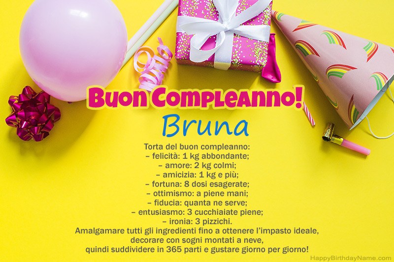 Buon compleanno Bruna in prosa