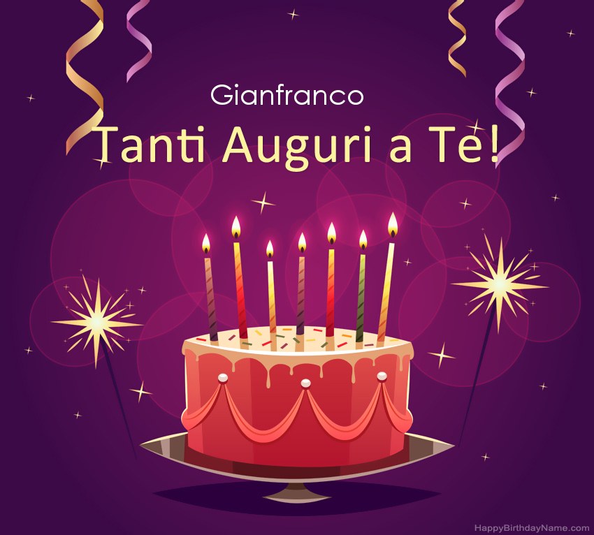 Divertenti saluti per le foto di Happy Birthday Gianfranco