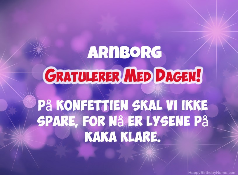 Ønsker Arnborg for gratulerer med dagen